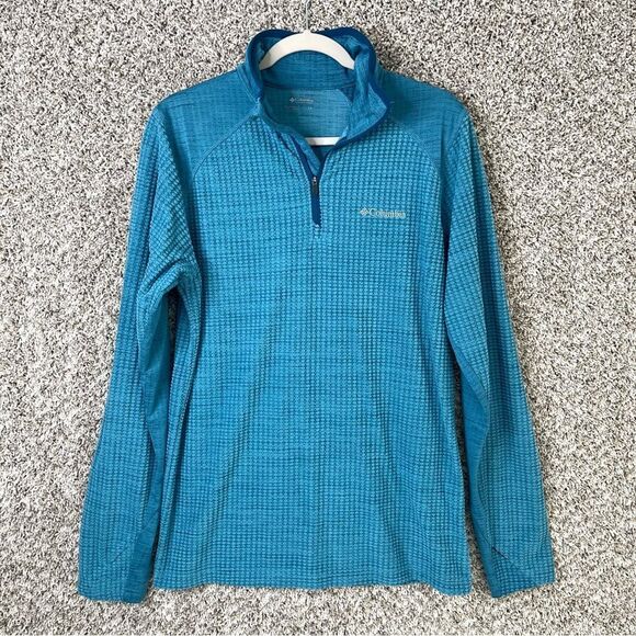 Columbia Sweatshirt Women’s Small Crestone Ridge Blue Half Neck Zip Pullover - Picture 1 of 6